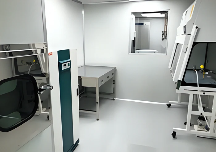 SMT bio GMP 클린룸 — 패스박스와 작업 구역